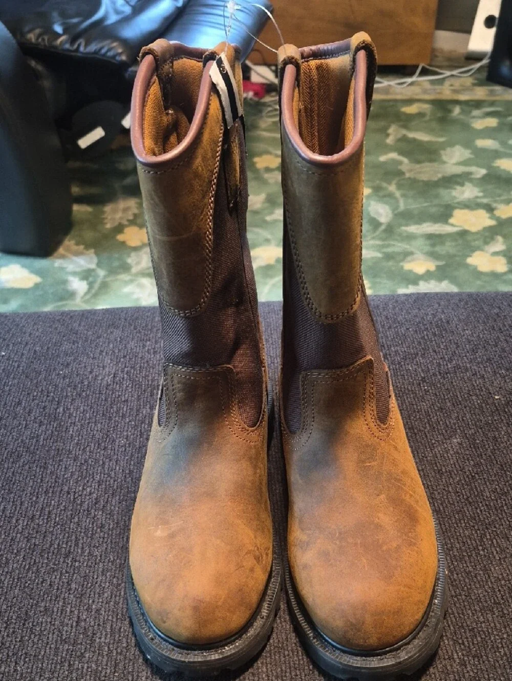 Carhartt Men's Brown/Tan Pull-On Work Boots